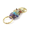 Chakra Natural Gemstone Chip Pendant Keychain KEYC-JKC00414-03-5