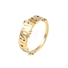 Ion Plating(IP) 304 Stainless Steel Constellation Open Cuff Ring for Women RJEW-C097-01G-06-1