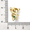 Rack Plating Brass Micro Pave Cubic Zirconia Pendants KK-Q786-01G-3