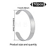 10Pcs 304 Stainless Steel Open Cuff Bangles BJEW-GO0001-02A-2