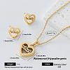 304 Stainless Steel Pendant Necklace & Stud Earrings Set for Women PZ6916-3-1