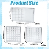 3Pcs 3 Styles Transparent Acrylic Grided Storage Boxes with Magnetic Lid for Loose Shell Beads CON-YW0001-99-3