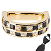 Alloy Pave Black Cubic Zirconia Men's Tie Clips FIND-WH20043-070G-1