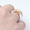 Flat Round Porcelain Finger Rings for Women Men FS-WG6D31E-03-3