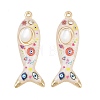 Printed Alloy Enamel Pendants RB-CBAA915-02G-07-1