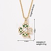 Brass Pave Clear Cubic Zirconia Pendant Necklaces NF0056-6