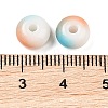 Opaque Spray Painted Glass Beads GLAA-G118-01M-3