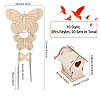 20 Sets 10 Style DIY Unfinished Wood Wind Chime & Bird House Making Kits DIY-BC0012-21-2