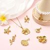 1Pc 304 Stainless Steel Rhinestone Pendants STAS-FS0002-32-5