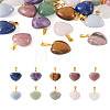 Fashewelry 20Pcs 10 Styles Natural Mixed Gemstone Pendants G-FW0001-39-22