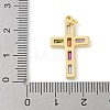 Brass Micro Pave Cubic Zirconia Pendants KK-P294-05G-3