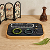 7-Slot Iron with Microfiber Ring Organizer Display Trays ODIS-WH0086-245-4