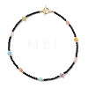 Synthetic Crackle Quartz Beaded Necklaces for Women NJEW-JN04801-4