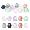 10Pcs Transparent Resin UV Reactive Beads RESI-TADJ0001-11-1