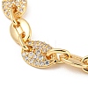 Golden Brass Micro Pave Cubic Zirconia Link Bracelets BJEW-P314-A01-G-2