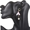 Glass & Cellulose Acetate(Resin) Beads Fishtail Dangle & Hoop Earring Sets EJEW-TA00791-5