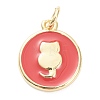 Brass Enamel Pendants ZIRC-J041-02D-1