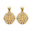 Brass Micro Pave Cubic Zirconia Pendants KK-Q252-053-NF-1