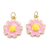 Brass Enamel Pendants KK-M220-04G-2