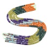 Dyed Natural White Jade & Synthetic Shoushan Stone Beads Strands G-Z135-C12-3