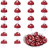 20Pcs Mushroom Silicone Focal Beads JX901B-1