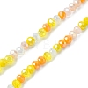 Electroplate Glass Beads Strands EGLA-yw0002-C04-3