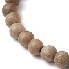 Natural Wood Beads Stretch Bracelets for Women BJEW-JB11338-02-4