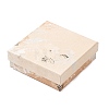 Floral Oil Painting Print Square Cardboard Jewelry Boxes CBOX-A010-01B-07-2