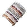15Pcs Electroplate Glass Beaded Bracelets BJEW-JB13022-3
