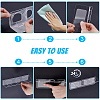3-Slot Multi-Purpose Acrylic Comb Organizer Wall-Mounted Bathroom Storage Shelf ODIS-WH0030-334A-3