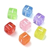 Spray Painted Transparent Acrylic Beads MACR-K365-07I-1