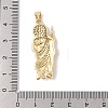 Brass Clear Cubic Zirconia Pendants KK-Z050-03G-01-3