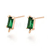 Brass Stud Earring Findings KK-T038-492A-1