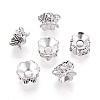 Buddhist Jewelry Findings Tibetan Style Alloy Lotus Double Sided Bead Caps PALLOY-O042-03-01-1