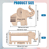 1 Set Elephant Shape  Wooden Knitting Needle Gauge & Yarn Wrap Guide Board DIY-BC0006-94-2