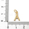 Brass Pave Clear Cubic Zirconia Charms KK-A273-01G-A-3