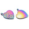 Rainbow Color Alloy Pendants PALLOY-N156-165-NR-3