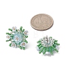 Flower Handmade Glass Seed Beads Stud Earrings EJEW-MZ00656-4