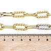 Two Tone Brass Twisted Rectangle Link Chain Necklaces KK-C251-31GP-5