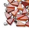 Natural Red Agate Pendants G-B127-04P-15-1