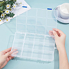 4Pcs Rectangle PP Plastic Bead Storage Container CON-BC0002-24-3