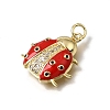Brass Micro Pave Cubic Zirconia Pendants KK-C262-28G-2
