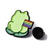 Funny Frog with Rainbow Enamel Pins JEWB-Q015-05D-3