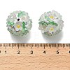 Polymer Clay Rhinestone Beads with Resin X-RESI-Z045-06-3