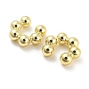 Brass Round Beaded Cuff Earrings EJEW-I300-03C-2