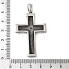 304 Stainless Steel Rhinestone Pendants STAS-A130-10AS-3