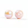 Electroplate Pearlized Glass Pearl Beads EGLA-T021-14C-08-2