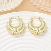 Brass Hoop Earrings for Women KK-CBAD851-42G-1