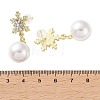 Christmas Alloy Rhinestone Dangle Stud Earrings EJEW-F408-05G-3