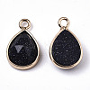 Synthetic Blue Goldstone Charms G-N326-50G-2